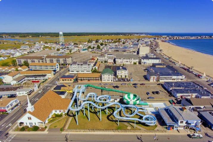 Aerial view of Hampton Beach