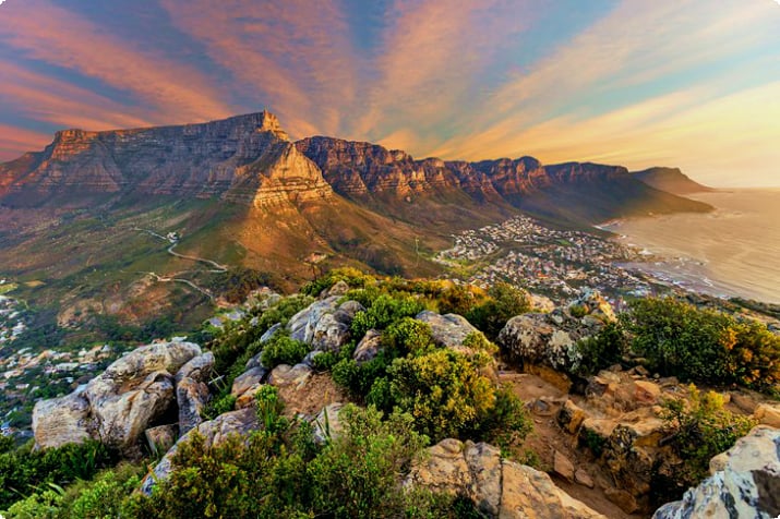 Table Mountain au coucher du soleil