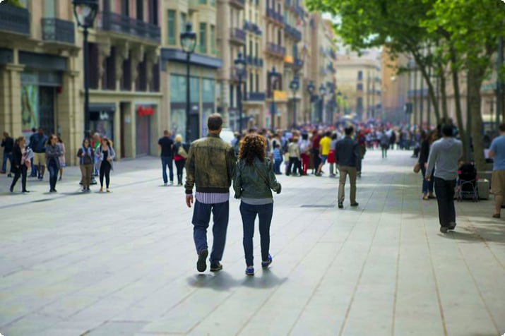 Пешеходная зона в Барселоне