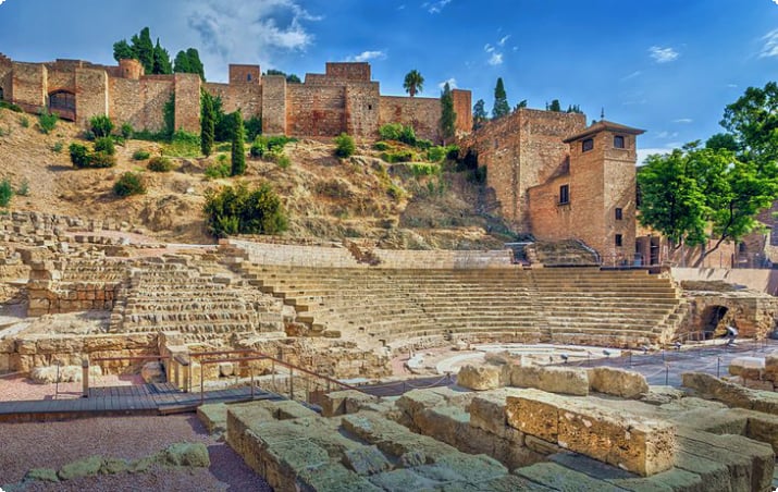 Romersk amfiteater och Alcazaba de Málaga