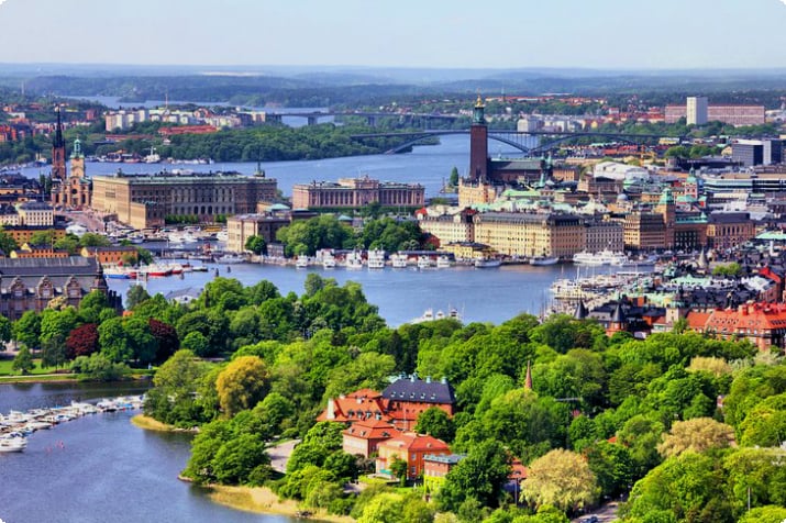 Вид Стокгольма с воздуха