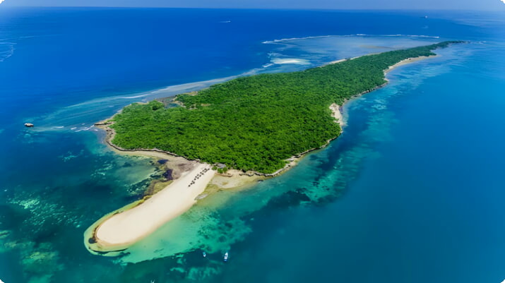 Luftaufnahme der Insel Bongoyo