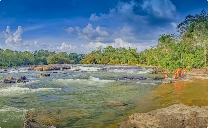 Rapids and rafters in Khao Yai National Park