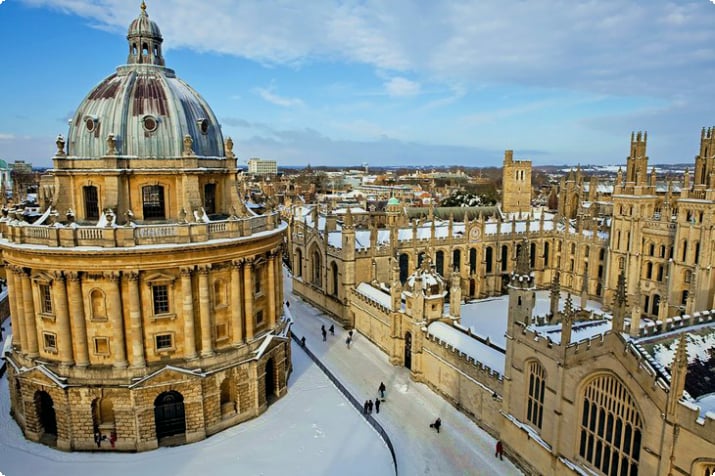 Winter am All Souls College in Oxford