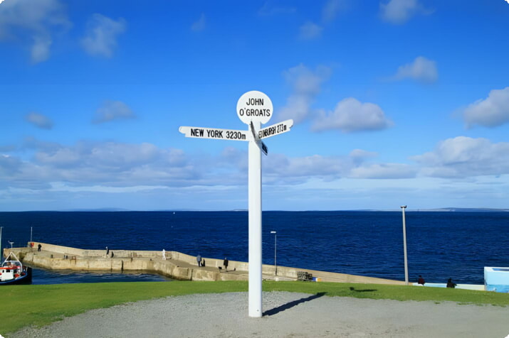 John o' Groats landmark "Journey's End" signpost