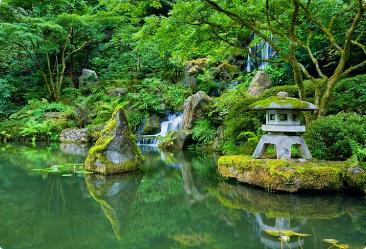 Portland Japanese Garden em Washington Park, Portland