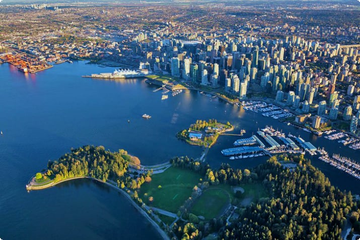Вид Ванкувера с воздуха