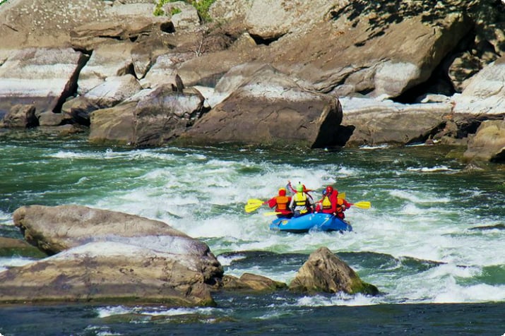 Wildwasser-Rafting auf dem New River, West Virginia