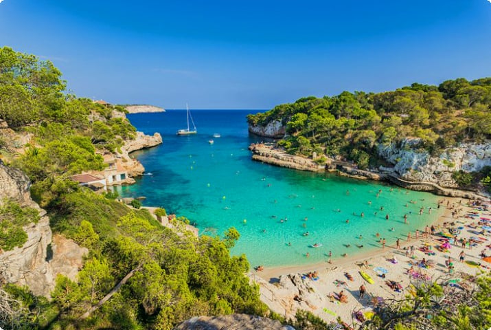 Cala Llombards strand på Mallorca