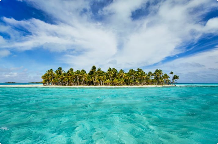 Tropisk ö i Exumas, Bahamas