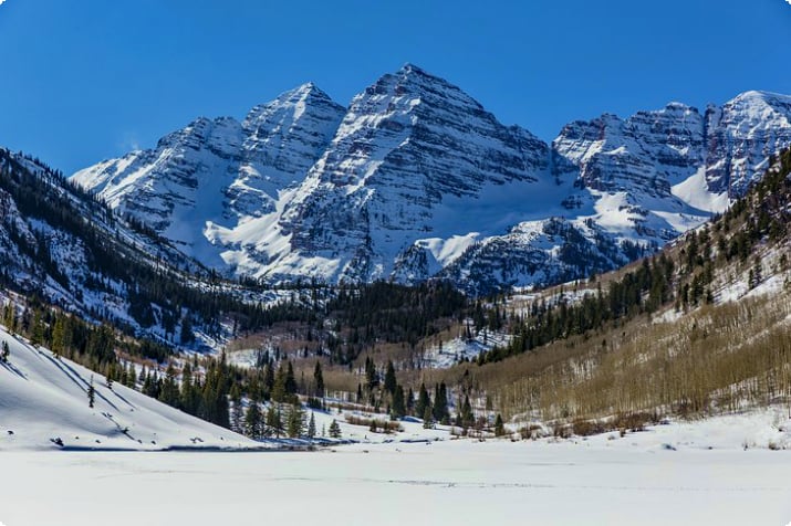 The Maroon Bells, Aspen en invierno